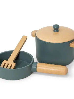 Σετ Ξύλινη Κατσαρόλα και Τηγάνι - Mama Memo