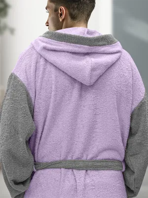 LINO Μπουρνούζι με κουκούλα Medium Revel Μωβ