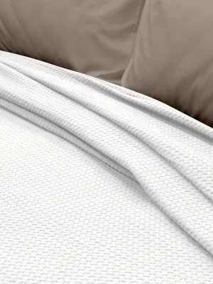 LINO Κουβέρτα King size (240x260) Πικέ Cocoon Λευκό