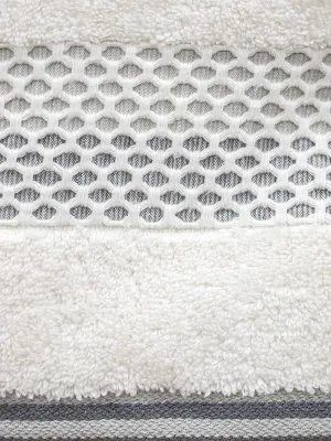 LINO Πετσέτα Χεριών (30x50) Igalo Λευκό/Ασημί