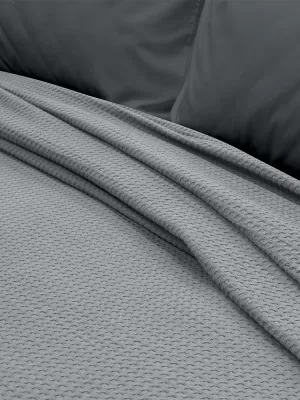 LINO Κουβέρτα King Size (240x260) Πικέ Cocoon Γκρι