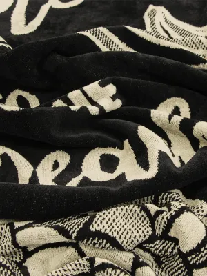 LINO ΠΕΤΣΕΤΑ ΘΑΛΑΣΣΗΣ BEACH TIME BLACK-WHITE 86X160