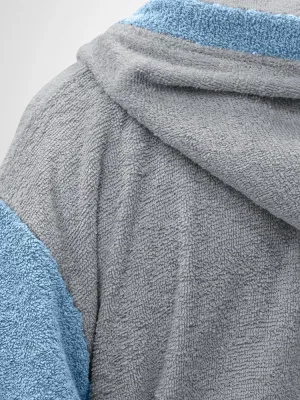 LINO Μπουρνούζι με κουκούλα Large Revel Γκρι