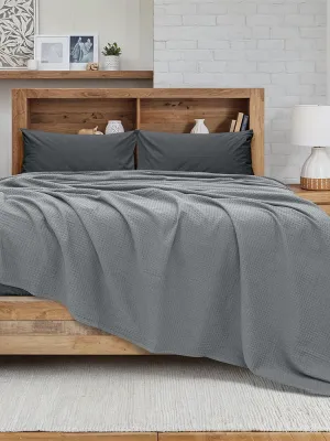 LINO Κουβέρτα King Size (240x260) Πικέ Cocoon Γκρι