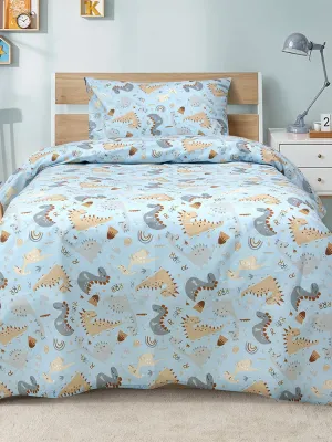 LINO Παιδικά Σετ Σεντόνια (170x260) Jurrasic Nap Πετρόλ