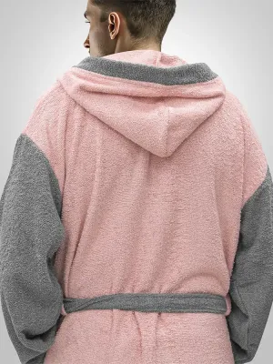 LINO Μπουρνούζι με κουκούλα Medium Revel Ροζ