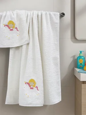 LINO Σετ Πετσέτες Παιδικές 2 τμχ (50x90,70x140) Corno Λευκό