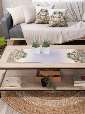 Καρέ &amp; Τραβέρσα Illano (Σετ 2τεμ.) - 100x100cm &amp; 40x100cm