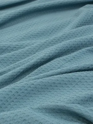 LINO Κουβέρτα Ημίδιπλη (170x240) Πικέ Cocoon Πετρόλ