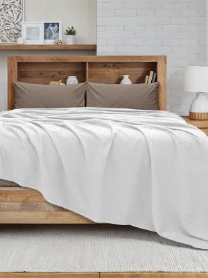 LINO Κουβέρτα King size (240x260) Πικέ Cocoon Λευκό