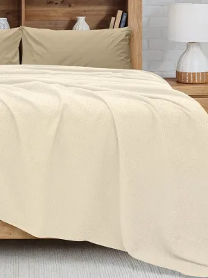 LINO Κουβέρτα Ημίδιπλη (170x240) Πικέ Cocoon Εκρού