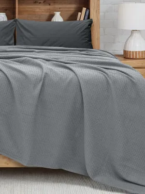 LINO Κουβέρτα King Size (240x260) Πικέ Cocoon Γκρι