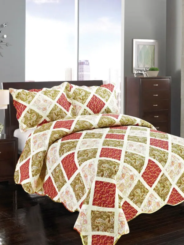 Προϊόν ΚΟΥΒΕΡΛΙ σετ (220cm x 240cm + 2 x 50cm x 70cm)  ΠΑΛ ΚΑΡΡΩ Εικόνα