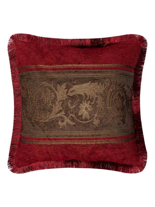 Προϊόν ΜΑΞΙΛΑΡΟΘΗΚΗ (45cm x 45cm) 1208 μπορντώ/λαδί Εικόνα