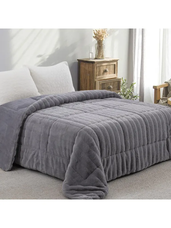 Προϊόν ΚΟΥΒΕΡΤΟΠΑΠΛΩΜΑ ΓΟΥΝΑ/FLANNEL ΜΟΝΟ 160X220 ADAM HOME (920) GREY Εικόνα