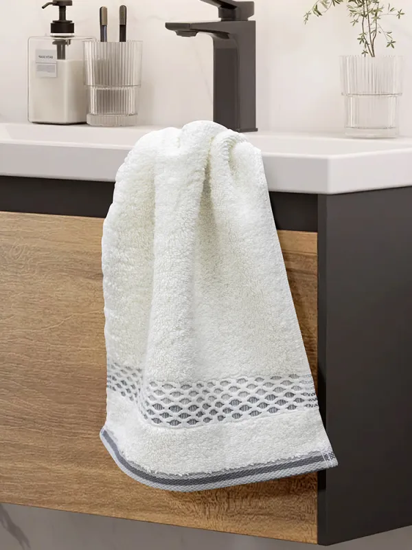 Προϊόν LINO Πετσέτα Χεριών (30x50) Igalo Λευκό/Ασημί Εικόνα