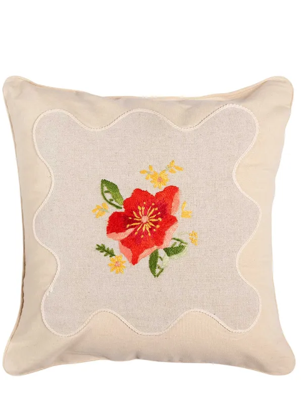Προϊόν ΜΑΞΙΛΑΡΟΘΗΚΗ (45cm x 45cm) λινό λουλούδι2 Εικόνα
