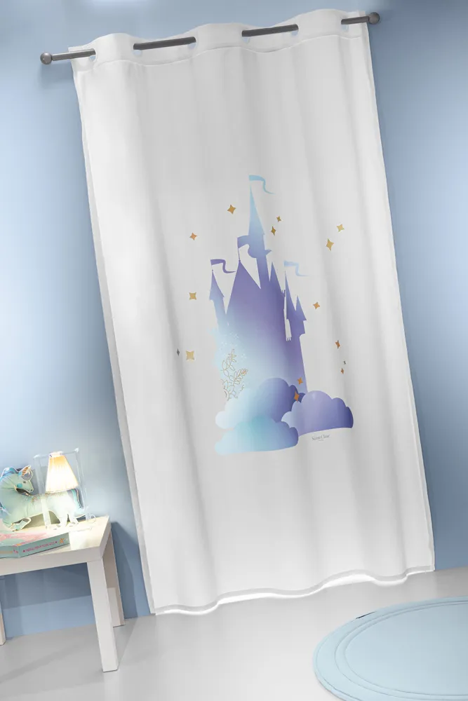 Κουρτίνα Soft - Touch Pinto Aqua με Τρουκς 