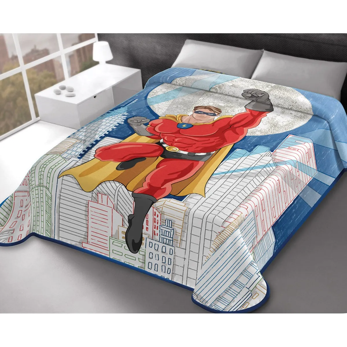 ΚΟΥΒΕΡΤΑ ΙΣΠΑΝΙΑΣ ΜΟΝΗ 160X220 BELPLA STER 324 BLUE   