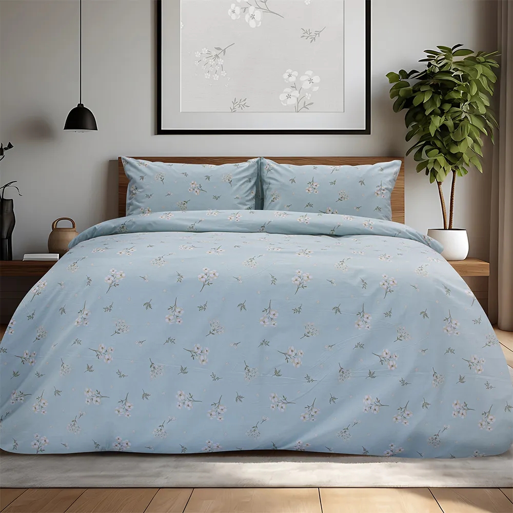 LINO Σετ Σεντόνια Υπέρδιπλα με Λάστιχο (165x200+32) Diminuto Μέντα