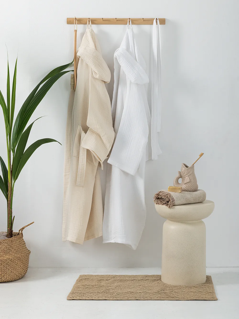 Μπουρνούζι Bath Collection MOUS WHITE X-Large