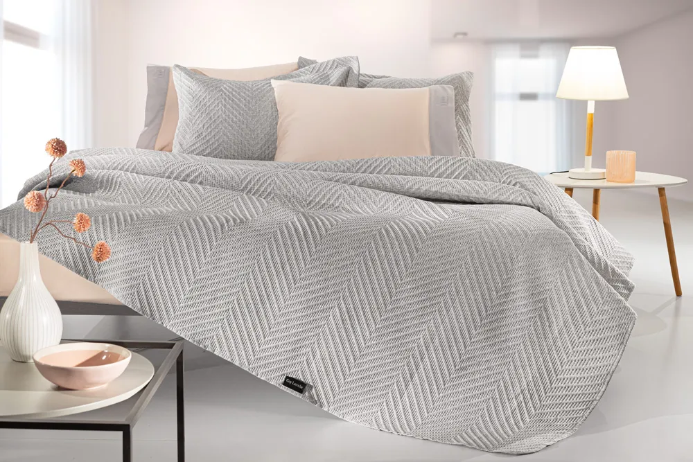 Σετ 2τμχ Κουβερλί Hamptons Grey 