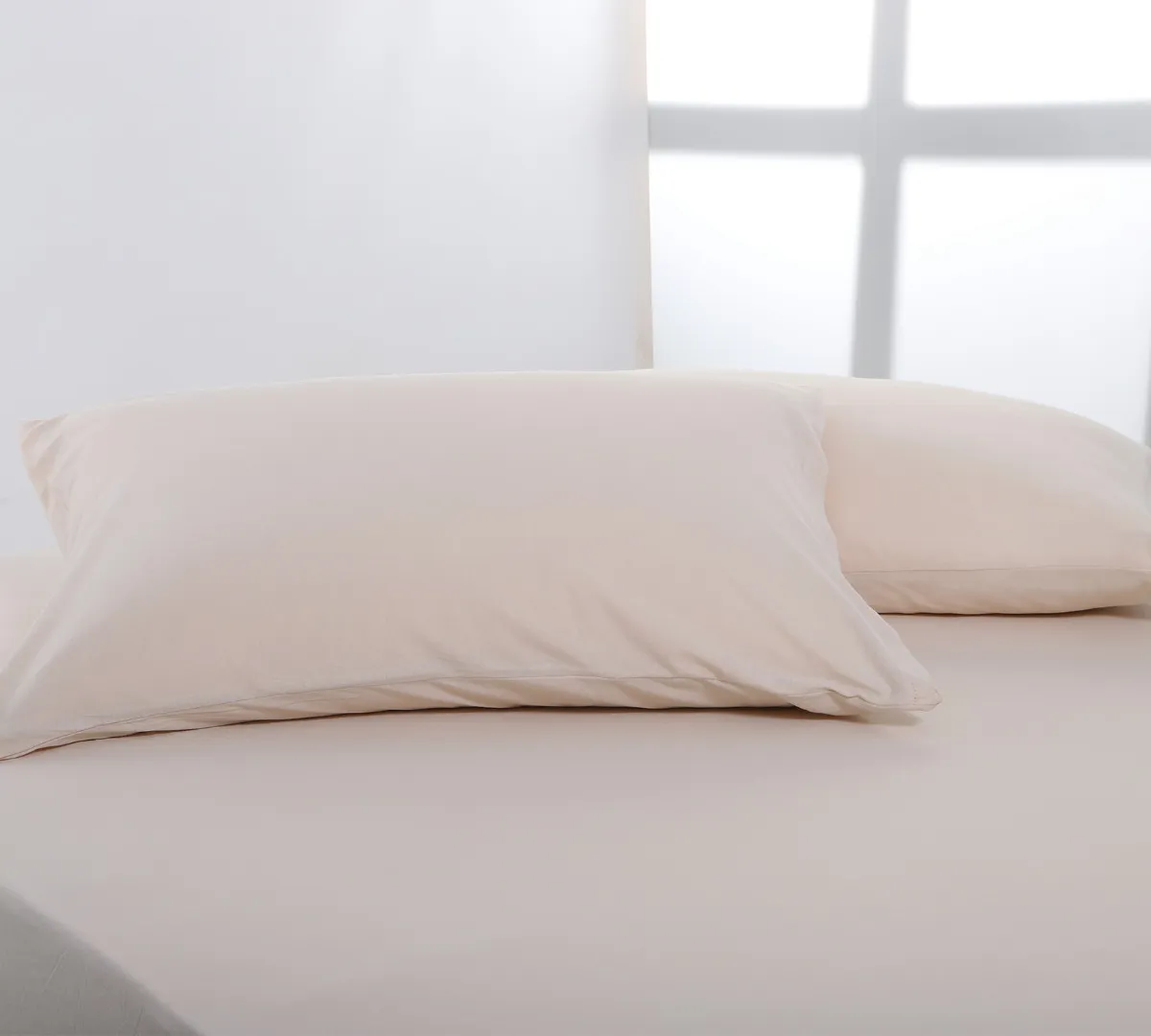 Ζευγάρι μαξιλαροθήκες jersey (50cm x 70cm) light beige