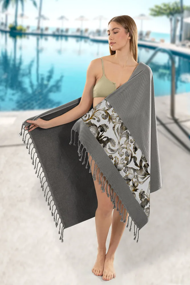 Πετσέτα Θαλάσσης - Παρεό Pestemal 20 Anthracite 
