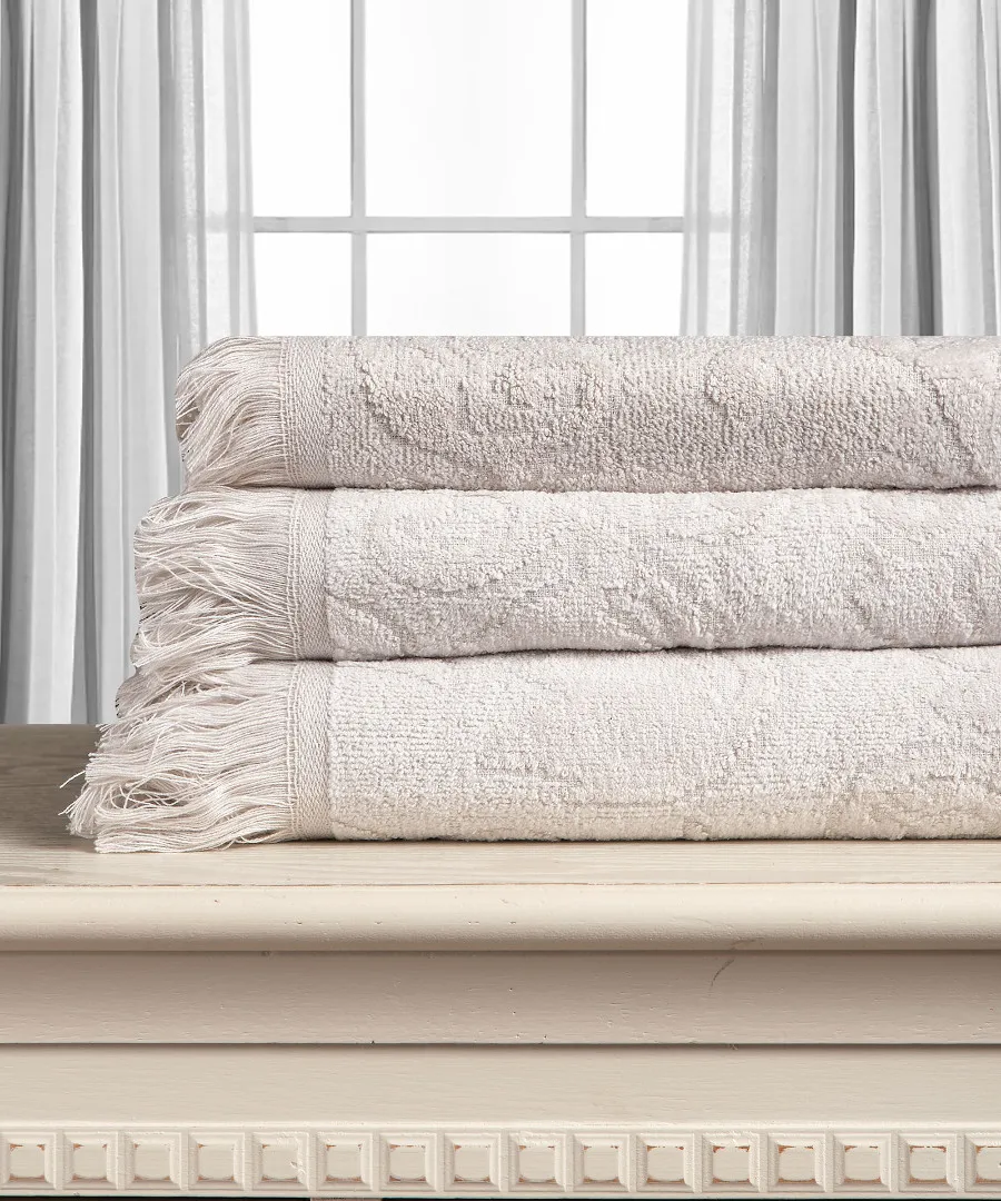 Βαμβακερή ζακάρ πετσέτα ALICIA 520gsm (80cm x 150cm) silver