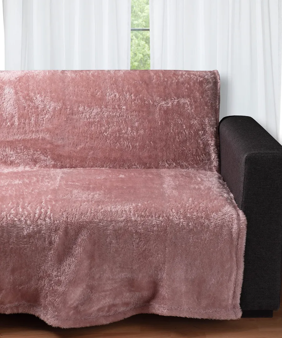 Διακοσμητικό fleece ριχτάρι 031 (150cm x 200cm) pink