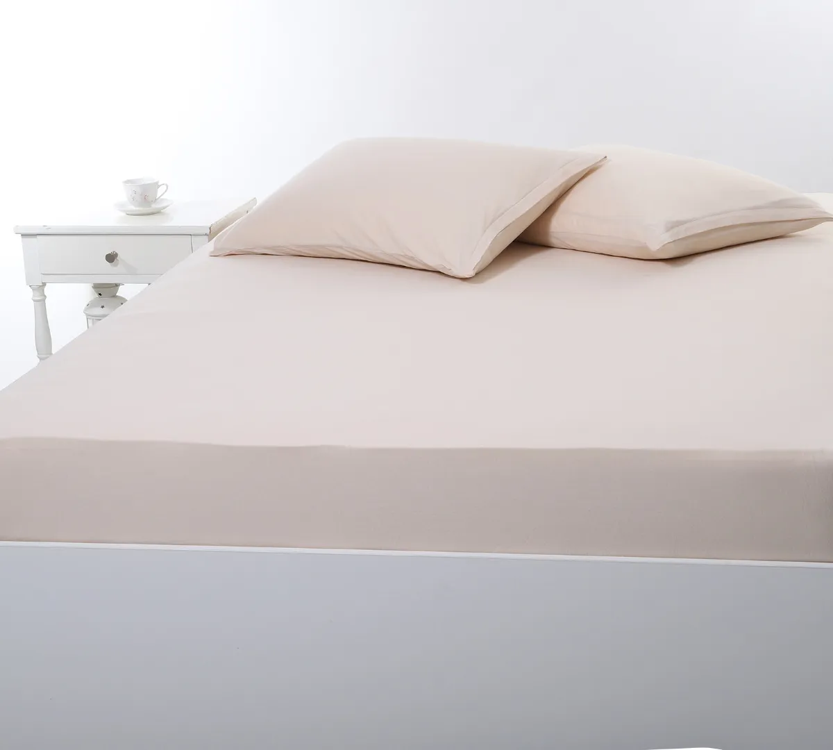 Σεντόνι με λάστιχο jersey (160cm x 200cm + 35cm) light beige