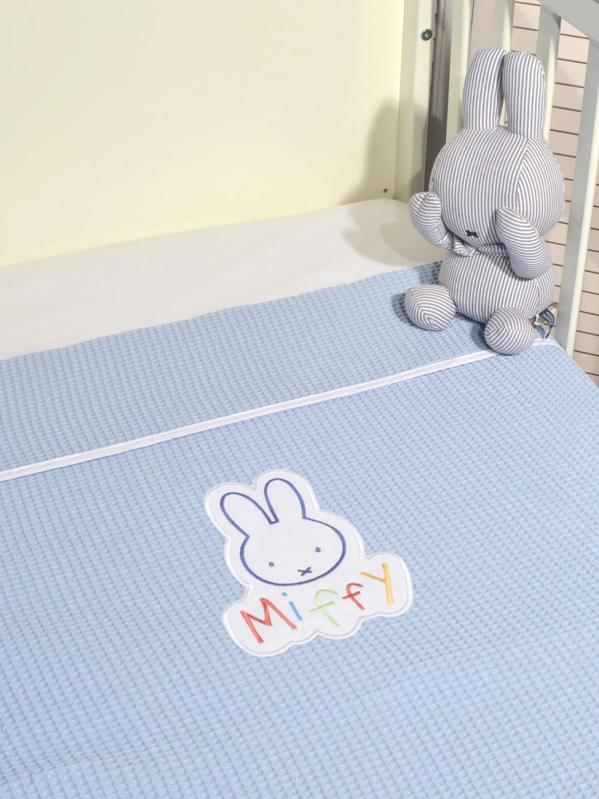 Κουβέρτα Πικέ Αγκαλιάς Design 11 Σιέλ 80x100