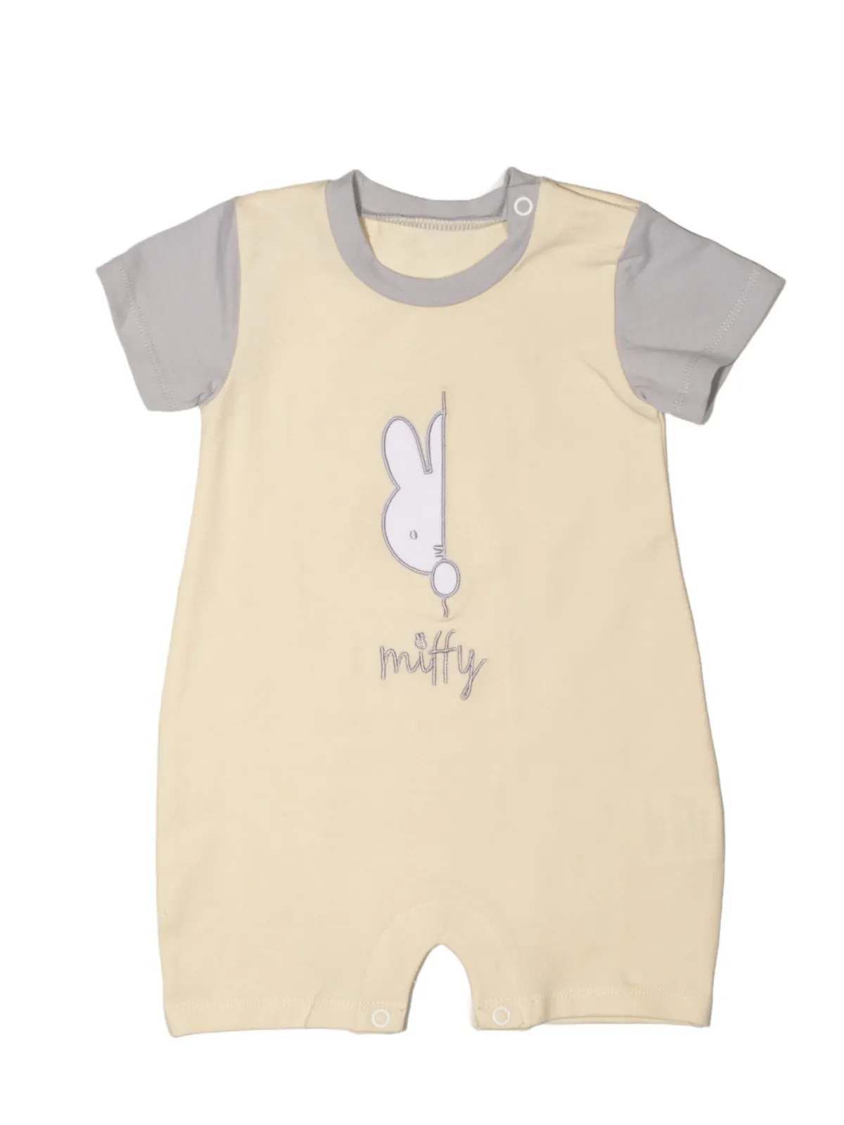 Miffy Des.14 Φορμάκι Καλοκαιρινό Εκρού Με Κέντημα 9-12 Mηνών/74 cm