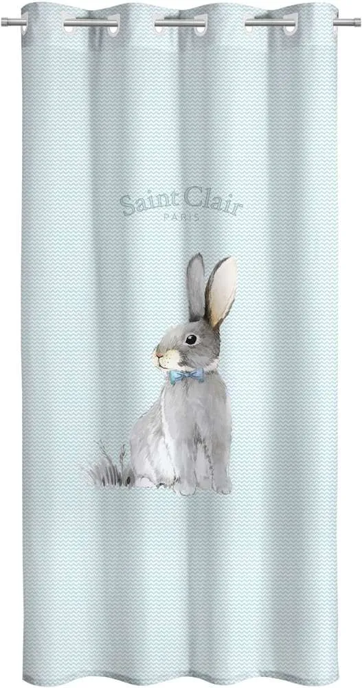 Κουρτίνα Soft - Touch Lapin Blue με Τρουκς 