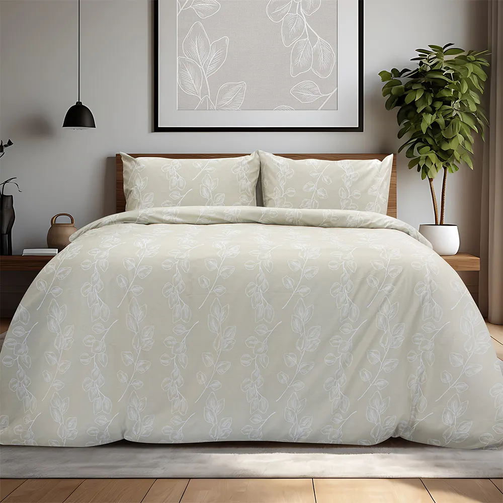 LINO Σετ Σεντόνια Υπέρδιπλα με Λάστιχο (165x200+32) Dejar Μπεζ