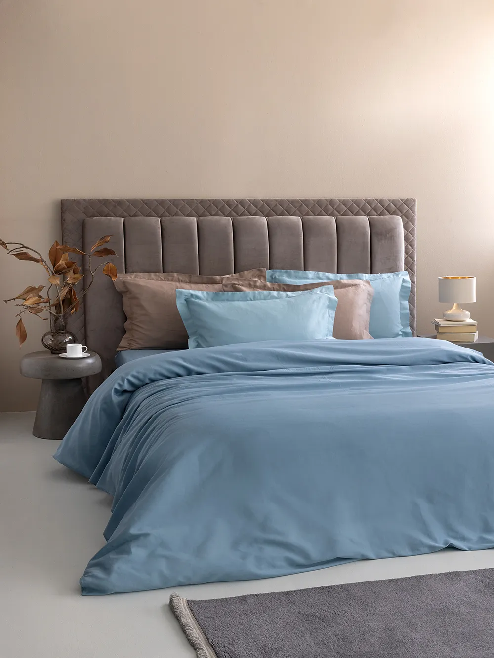 Σετ Παπλωματοθήκη Υπέρδιπλη 230x250 Posh Sateen DENIM