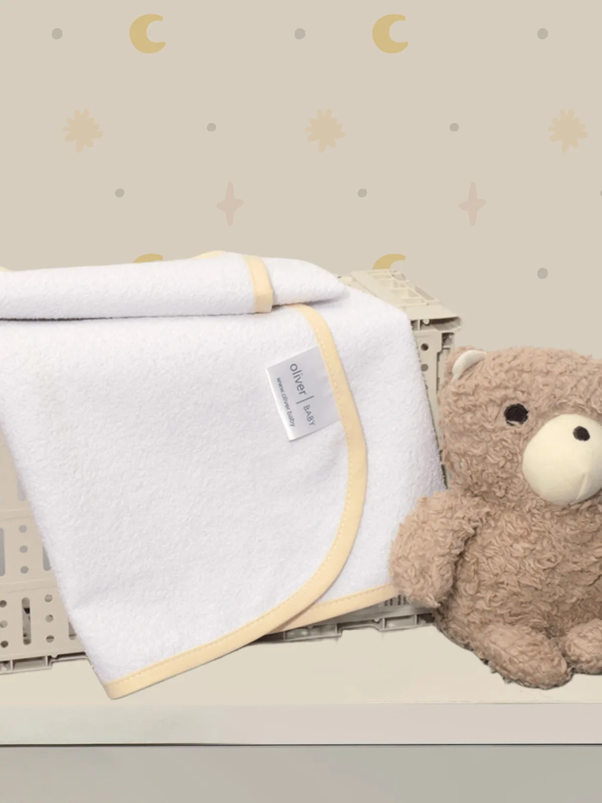 Σελτεδάκι 40x60cm 300γρμ/τμ Με Μπεζ Ρέλι - Oliver Baby