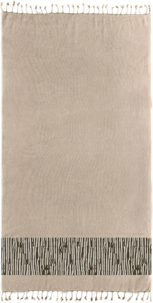 Πετσέτα θαλάσσης - Παρεό PESTEMAL 8 BEIGE 90X170