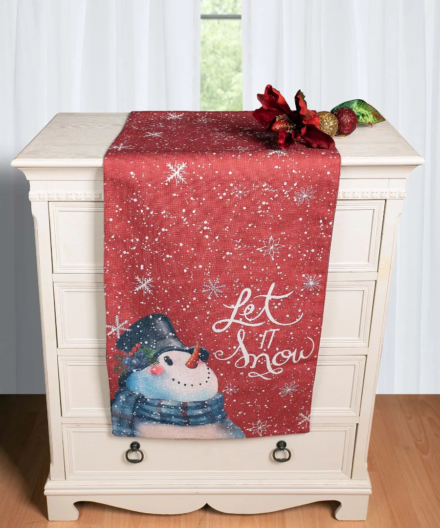 Χριστουγεννιάτικη Τραβέρσα με στάμπα (45cm x 170cm) ks2025-1