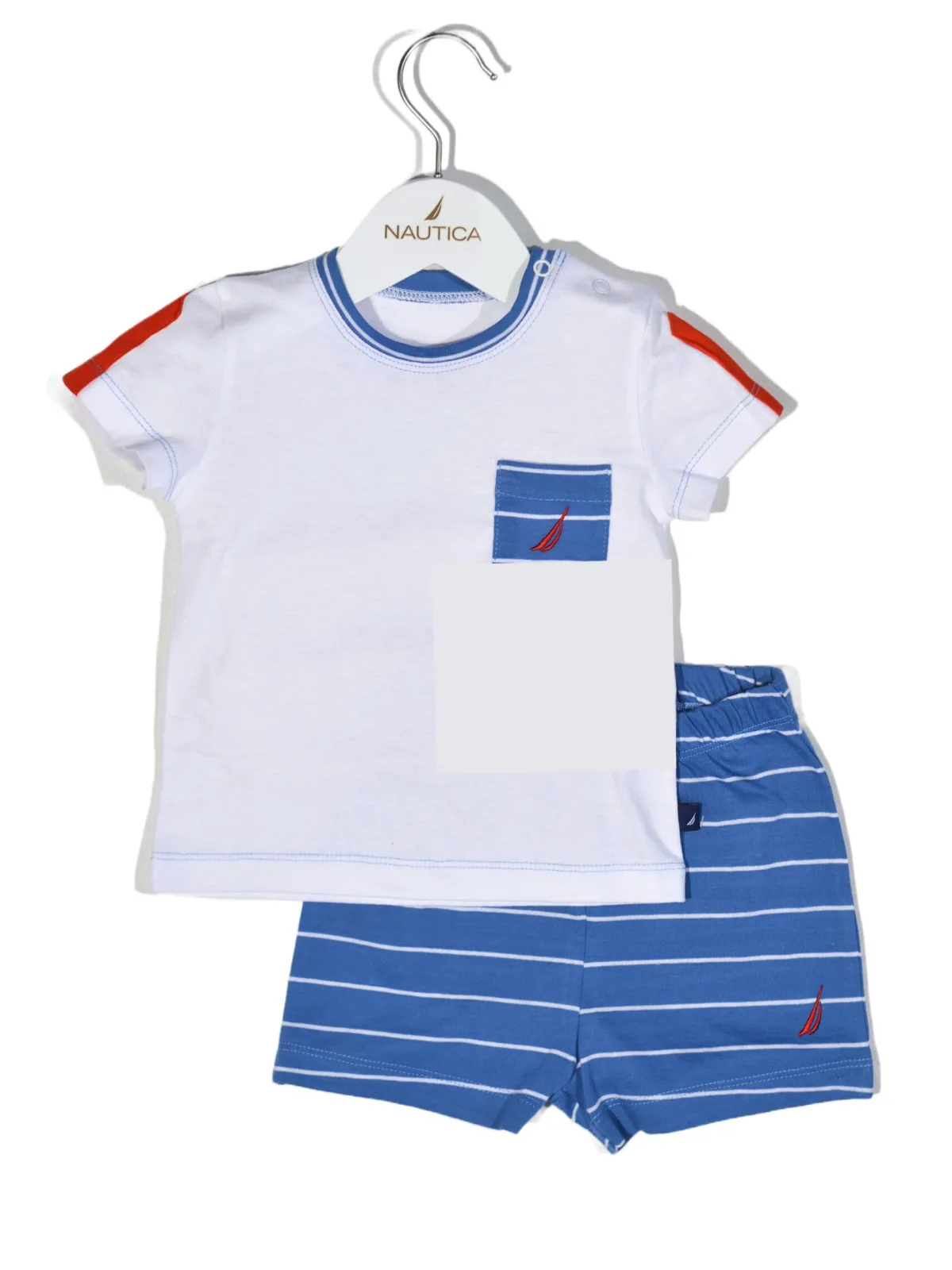 Σετ T-Shirt & Shorts Jersey Organic Design 11 Μπλε Ριγέ 68cm