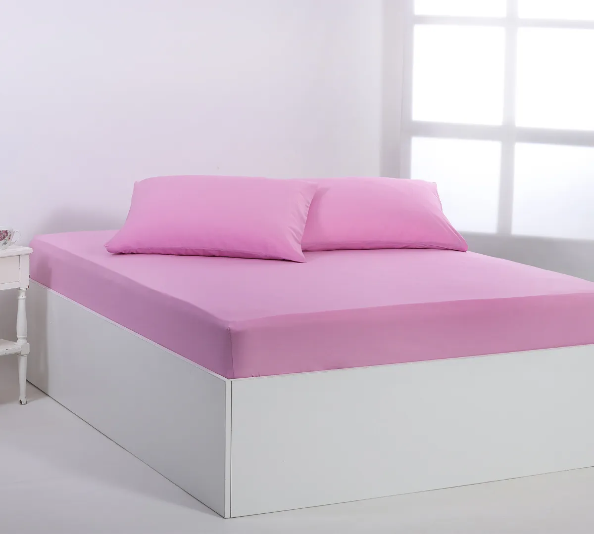 Βαμβακερό σεντόνι essentials (105cm x 200cm + 35cm) pastel levander