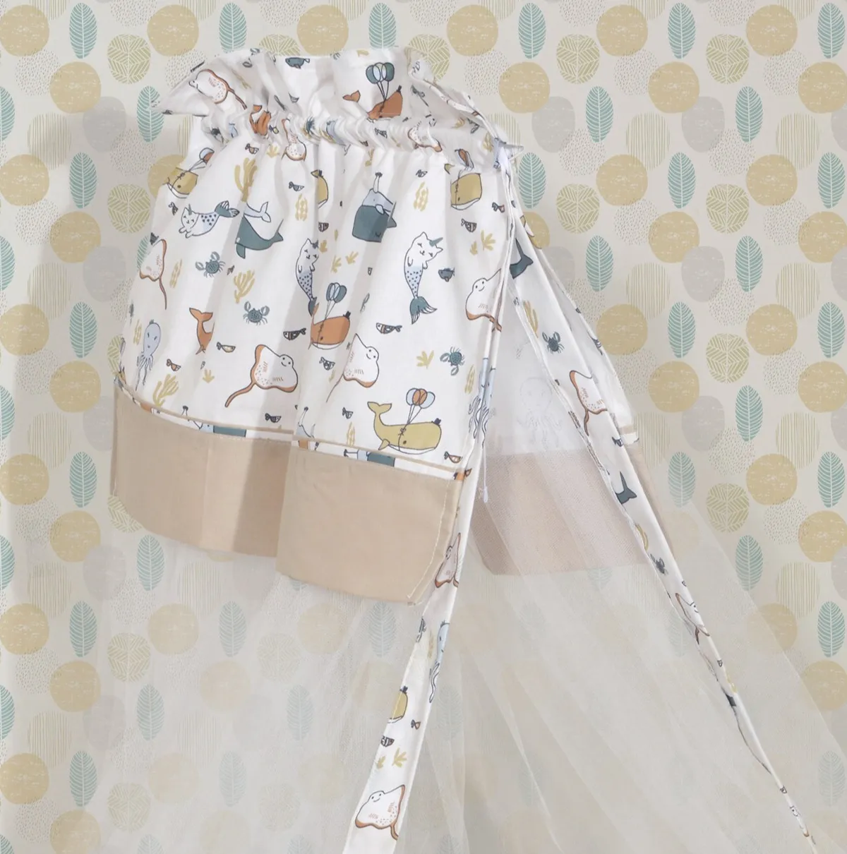 Κουνουπιέρα 180x500 cm Design 940 Μπεζ - Εμπριμέ