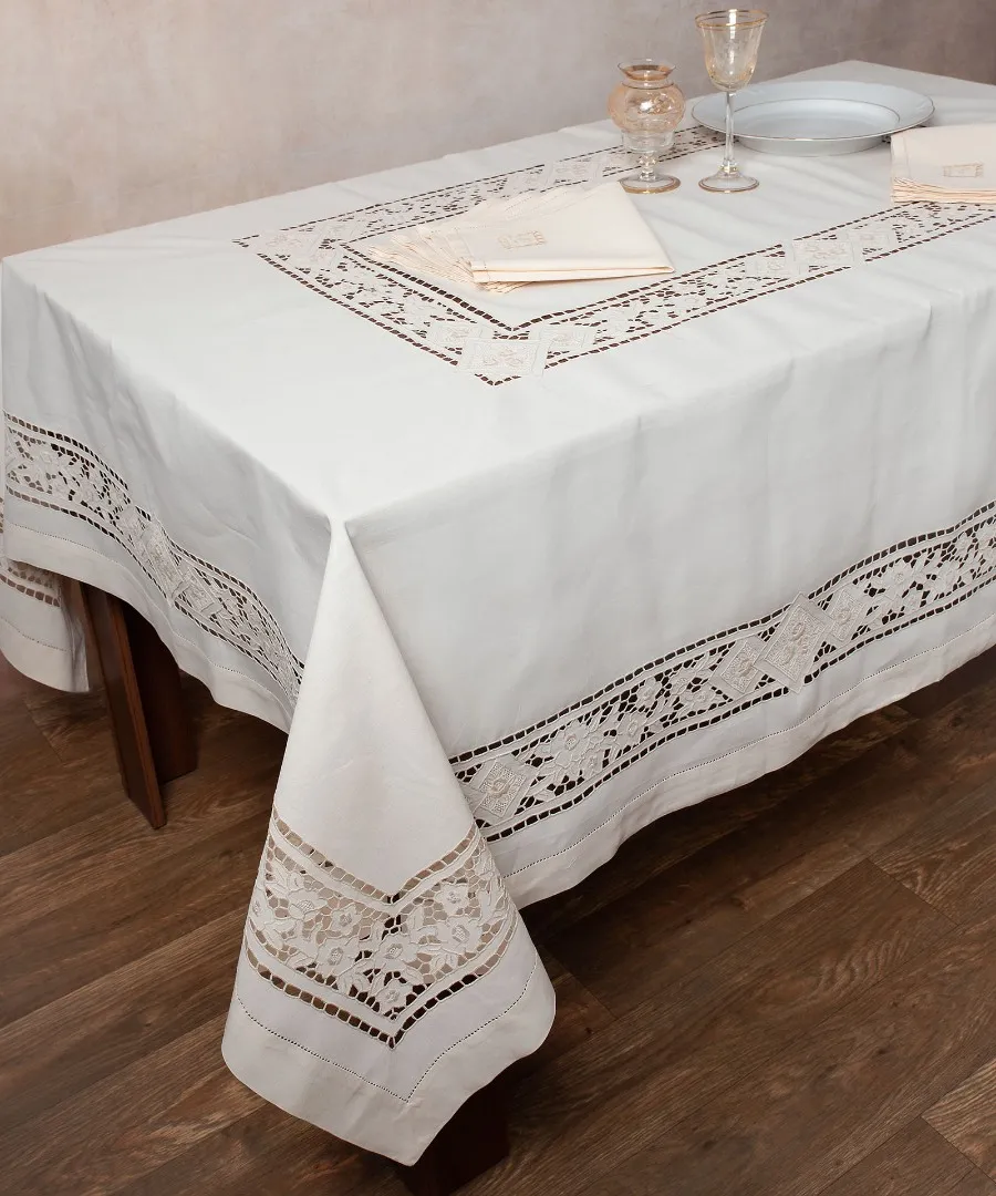 Χειροποίητο τραπεζομάντηλο 682 (170cm x 270cm) μπεζ