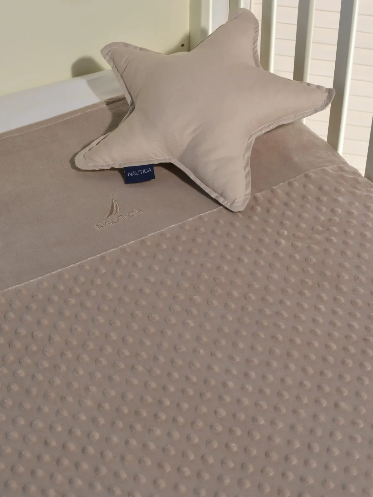 Κουβέρτα Λίκνου Minky Καφέ Διπλής Όψης