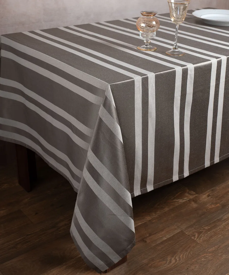 Ριγέ τραπεζομάντηλο dimitra (150cm x 230cm) γκρί