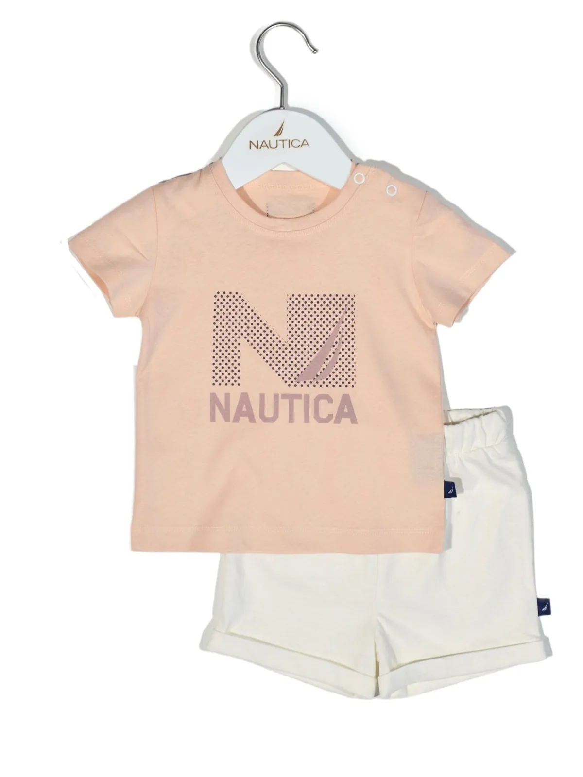 Design 16 Σετ T-Shirt & Shorts Jersey Salmon/Ecru 80cm 9-12 μηνών