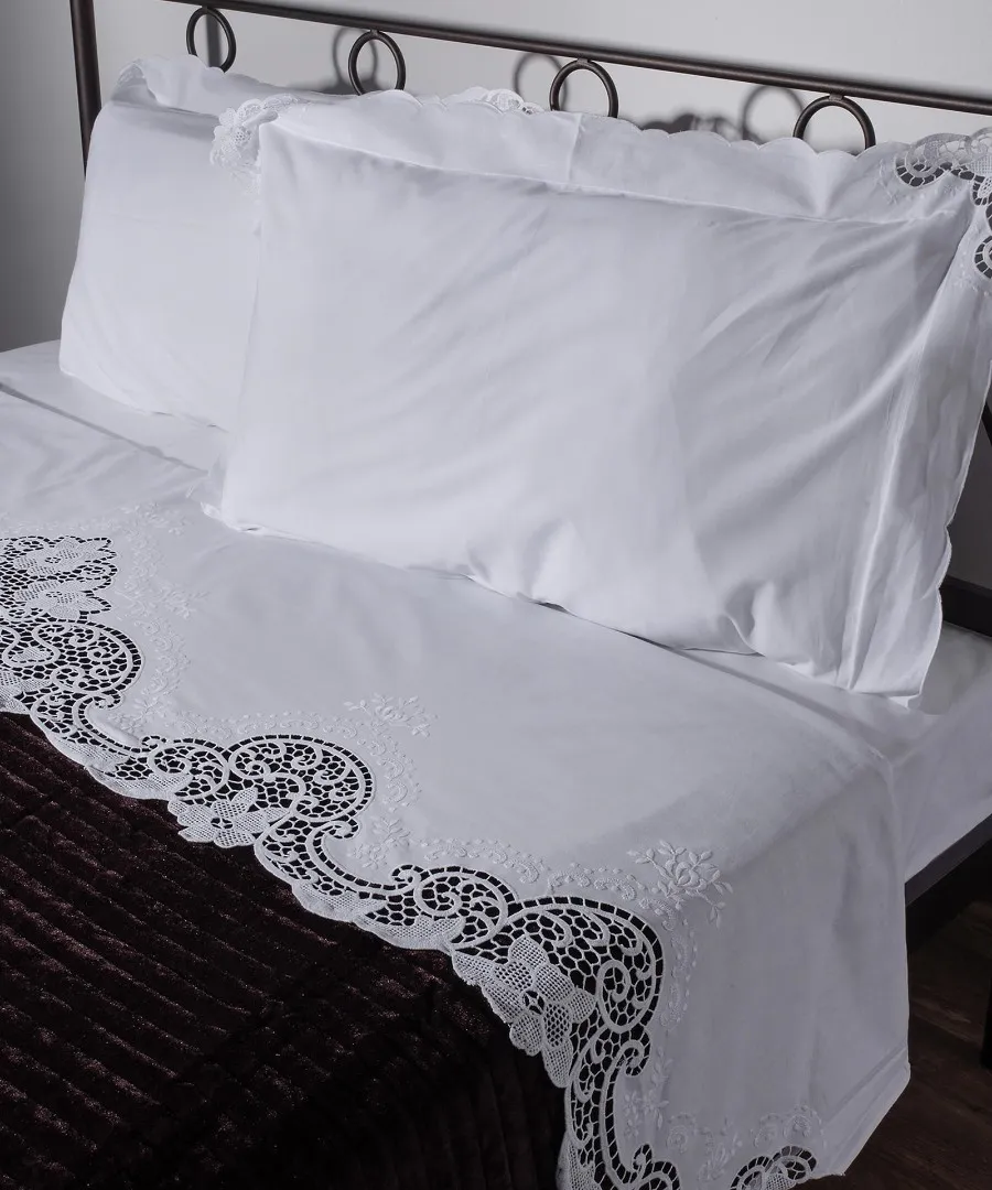 ΧΕΙΡΟΠΟΙΗΤΟ ΚΗΠΟΥΡ ΣΕΝΤΟΝΙ 6105 ΤΕΣΣΑΡΩΝ ΤΕΜΑΧΙΩΝ (225CM X 270CM) ΛΕΥΚΟ