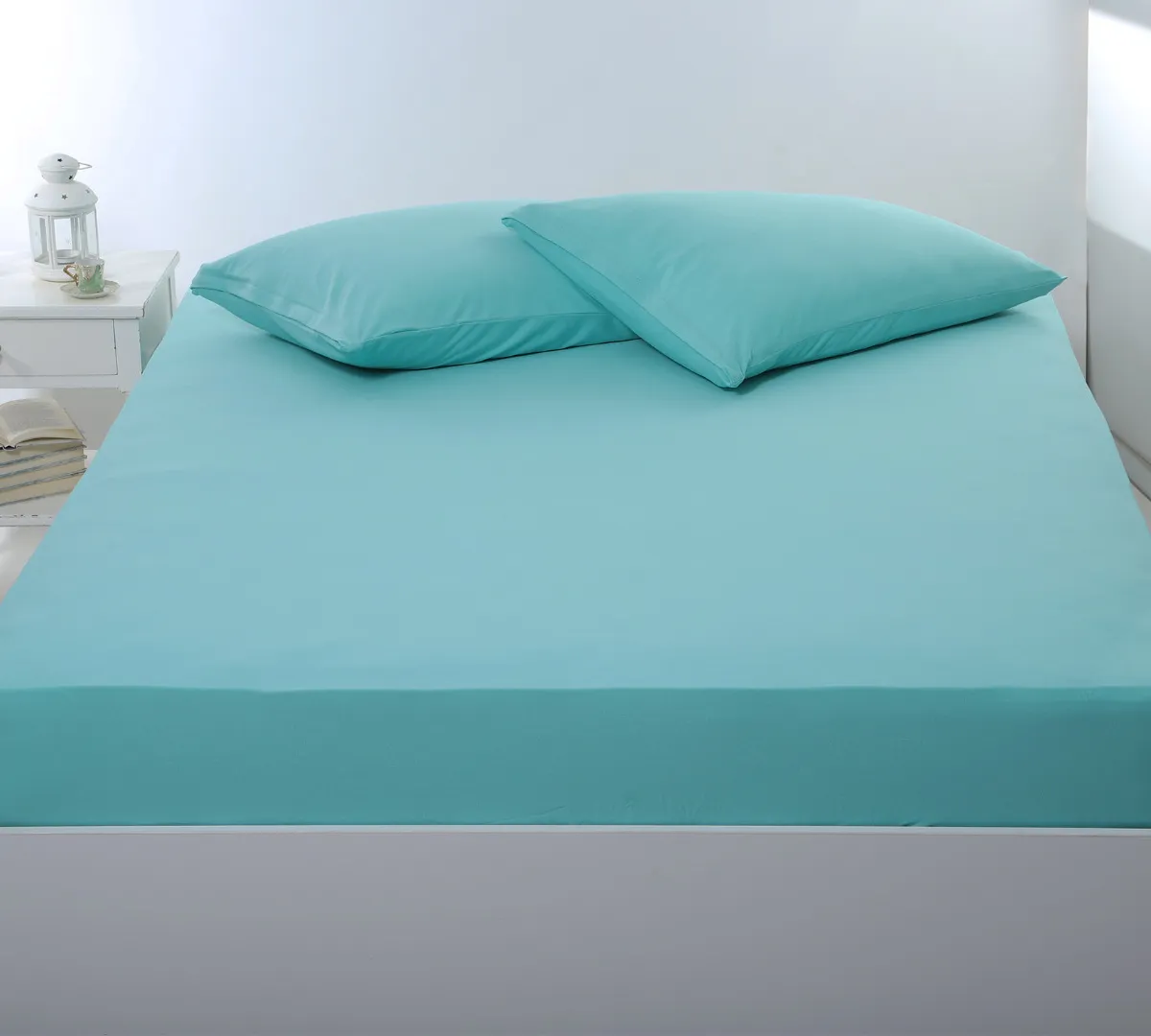 Σεντόνι με λάστιχο jersey (100cm x 200cm + 35cm) sea green