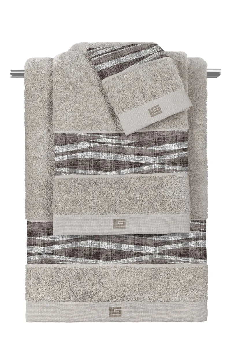 Σετ 3τμχ. Πετσέτες Active Taupe-Silver