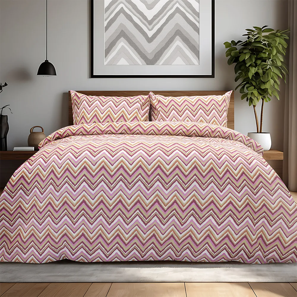 LINO Σετ Σεντόνια Μονά (170x260) Flots Ροζ